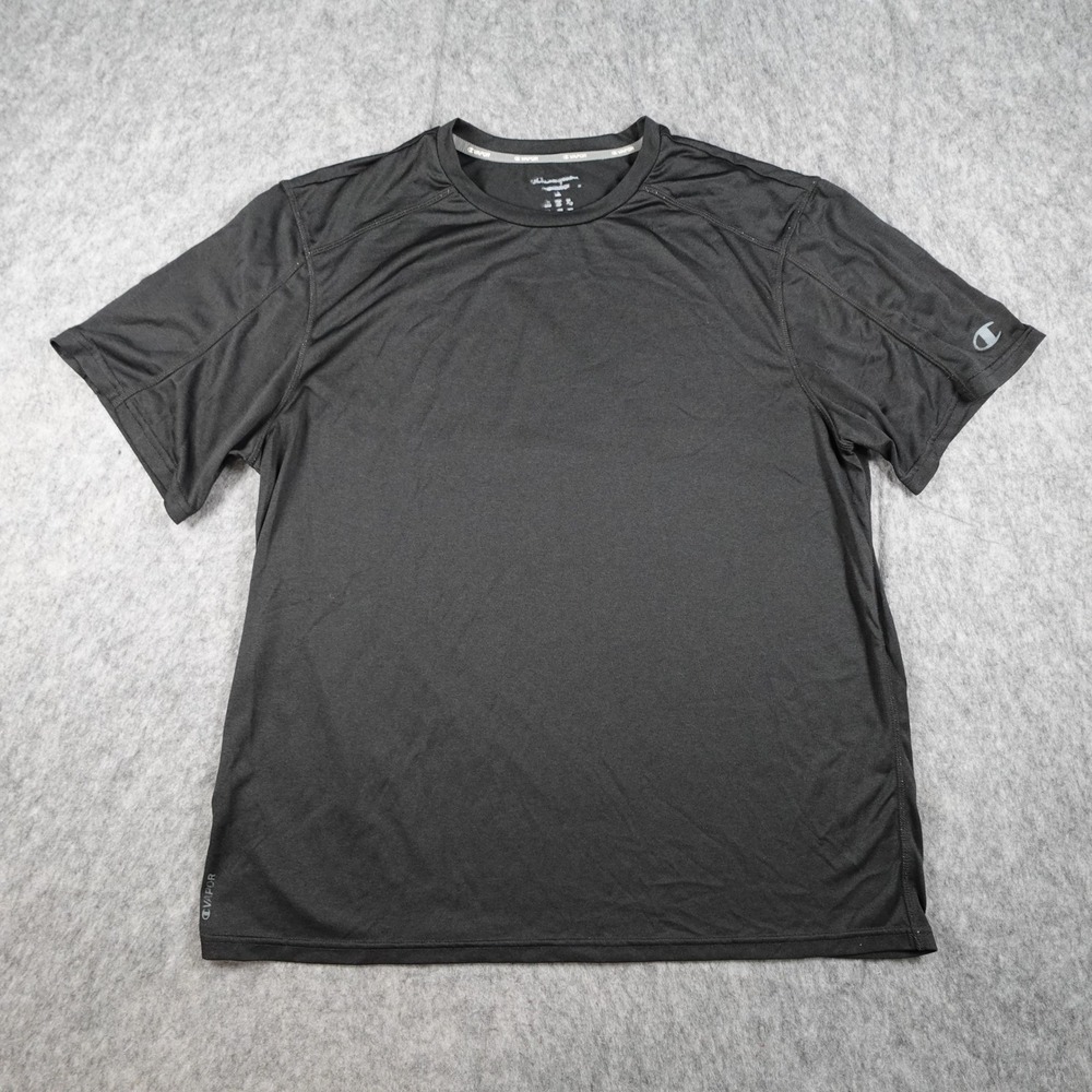 Champion Top Mens XL? Black Vapor Performance Short Sleeve Athletic Gym Workout